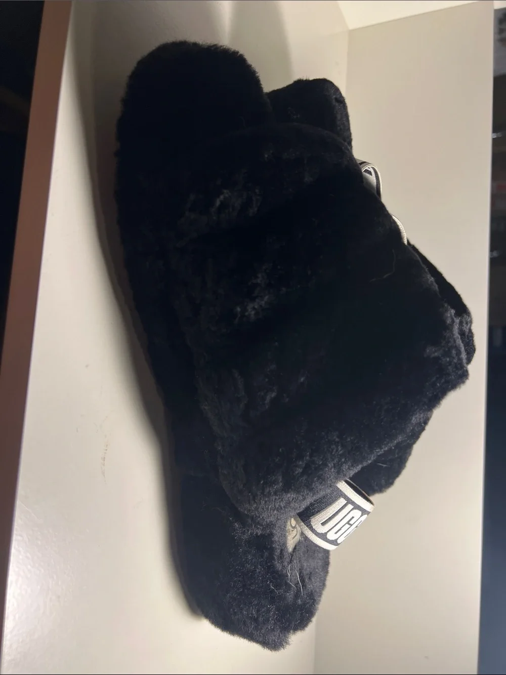 UGG Womens Fluff Yeah Slide - Black